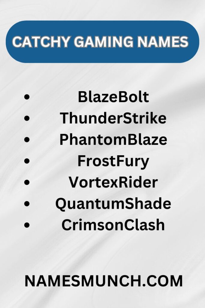 Catchy Gaming Names for Team Competitions