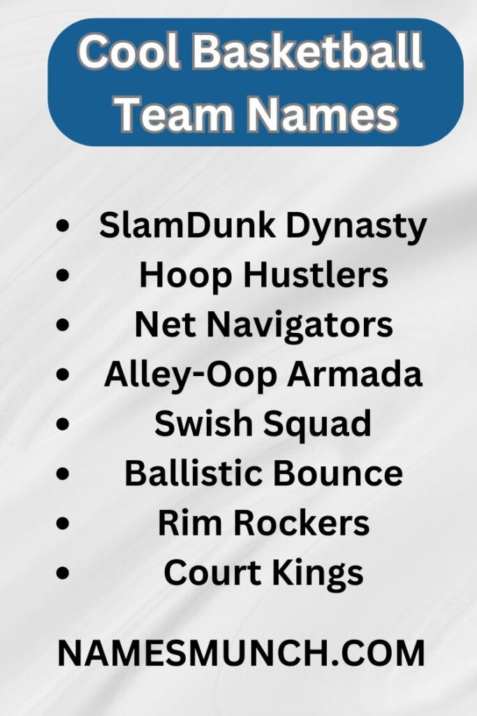 Cool Basketball Team Names