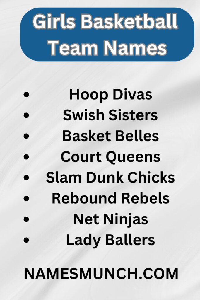 Cool Girls Basketball Team Names