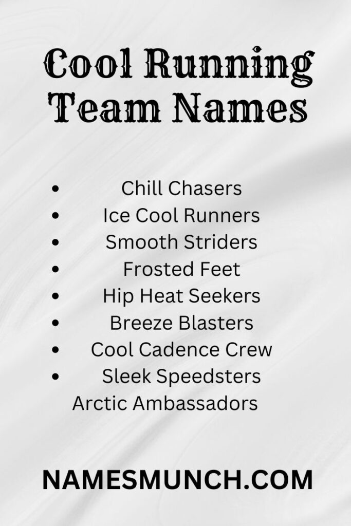 Cool Running Team Names for All Ages