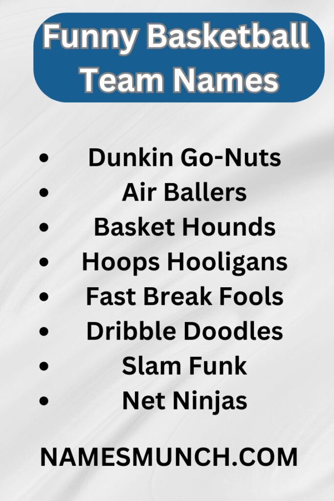 Funny Basketball Team Names