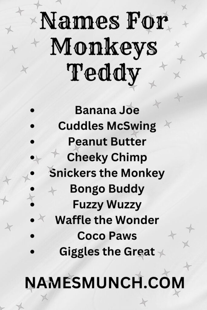 Names For Monkeys Teddy