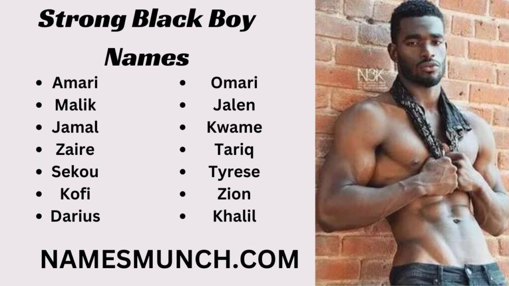 Strong Black Boy Names