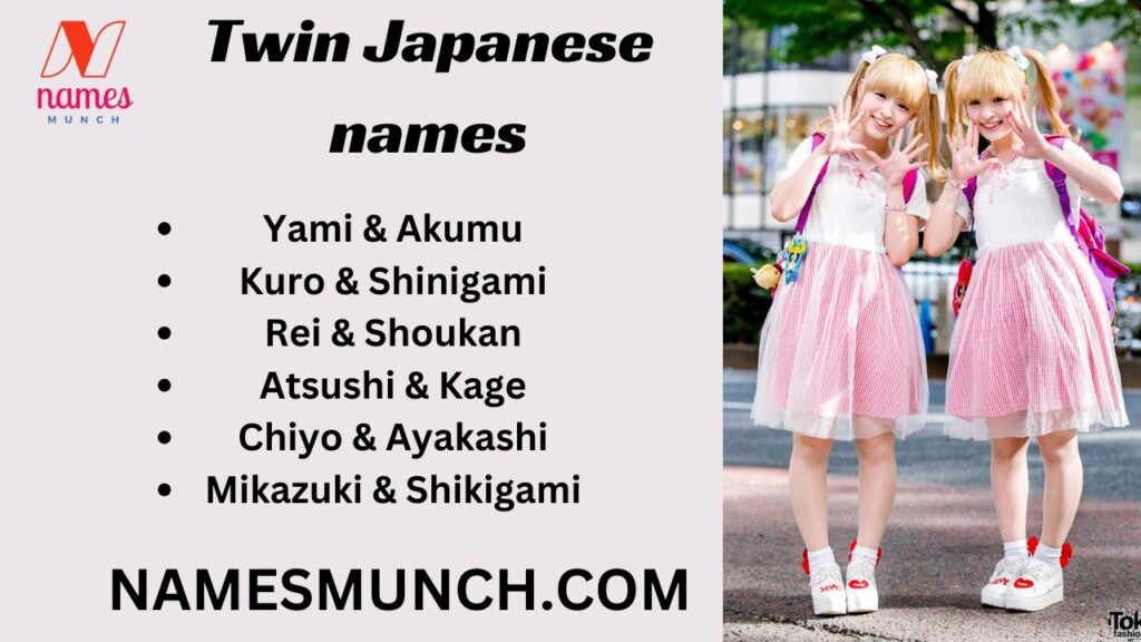 20 Twin Japanese Names with Dark Meaning