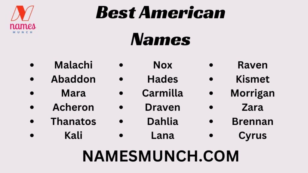 Best American Names That Mean Death