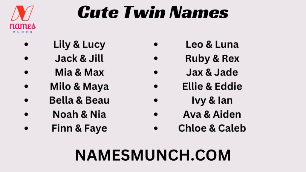 Cute Twin Names