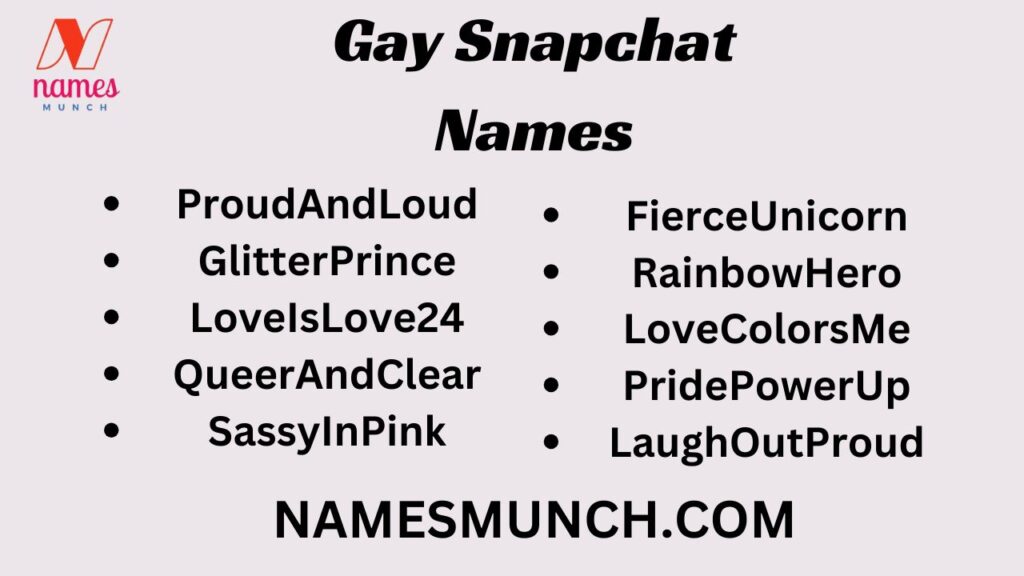 Gay Snapchat Names